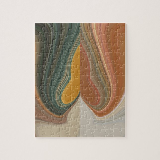 Coola Retro-Abstrakt Grafikfärgad Matata-skiva Pussel (Vertikal)