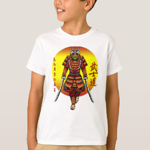Coola Retro Armored Samurai med 2 Katanas T Shirt