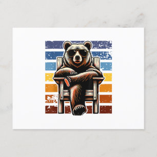 Coola Retro Bear i solglasögon, 70:s, 90:s Novelty Tilläggskort