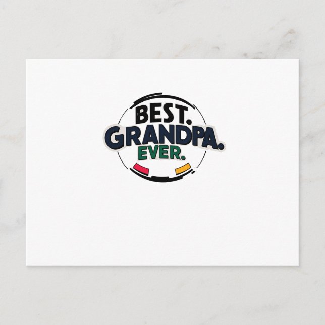 Coola Retro "Best Grandpa Now"-vykort Vykort (Framsida)