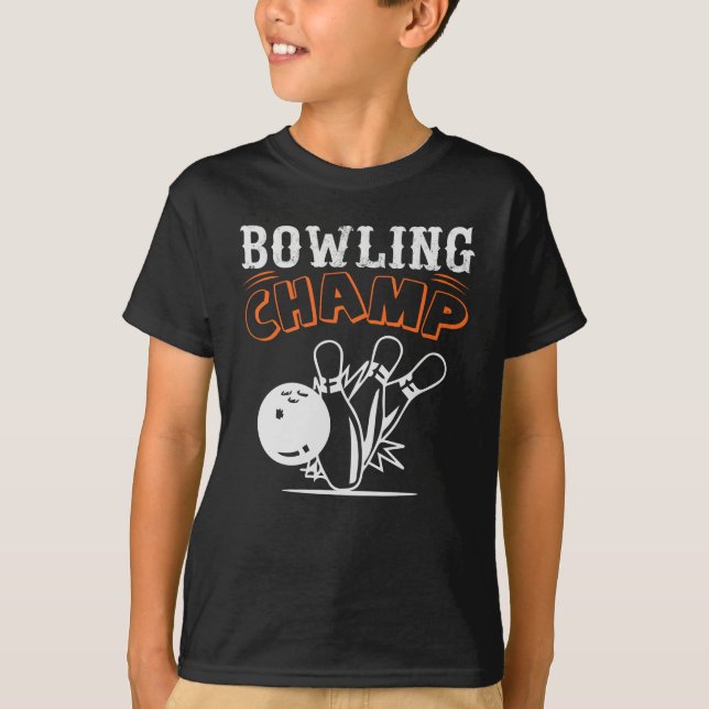 Coola Retro Bowling Champ Sport Boys' T Shirt (Framsida)
