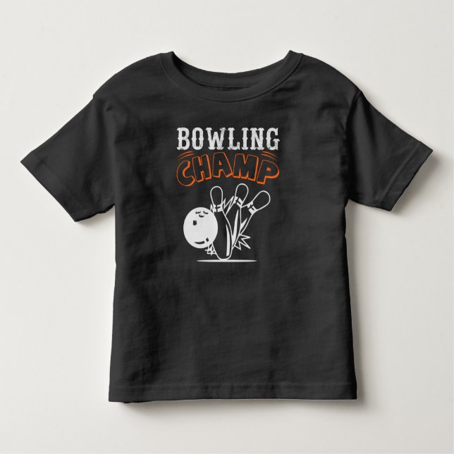Coola Retro Bowling Champ Sport Småbarn T Shirt (Framsida)