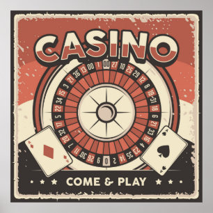 coola retro Casino älskare Poster