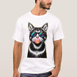 Coola Retro Cat - Bubblegum-popkonsdesign T Shirt
