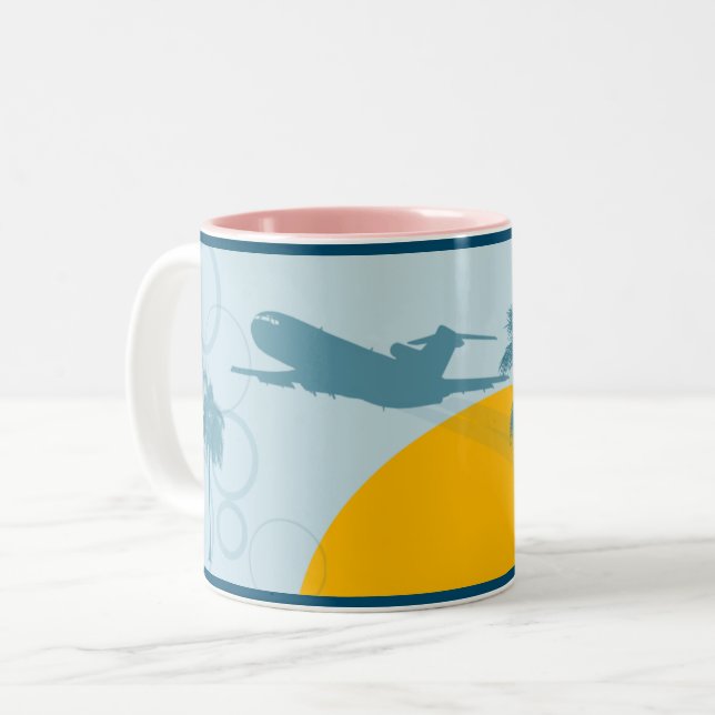 Coola Retro Commercial Airliner Mugg (Framsida vänster)