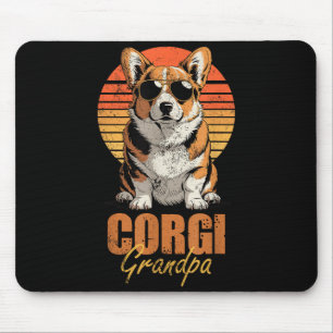 Coola Retro Corgi Farfar Roliga Vintage Hundälskar Musmatta