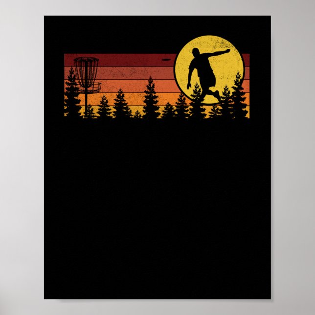 Coola Retro Disk Golf Sport Poster (Framsidan)