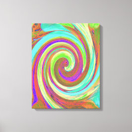 Coola Retro Färg Vätskerappning för hösthösten Canvastryck