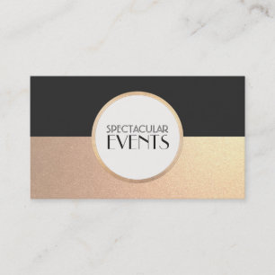 Coola Retro FAUX Gold Foil and Black Visitkort