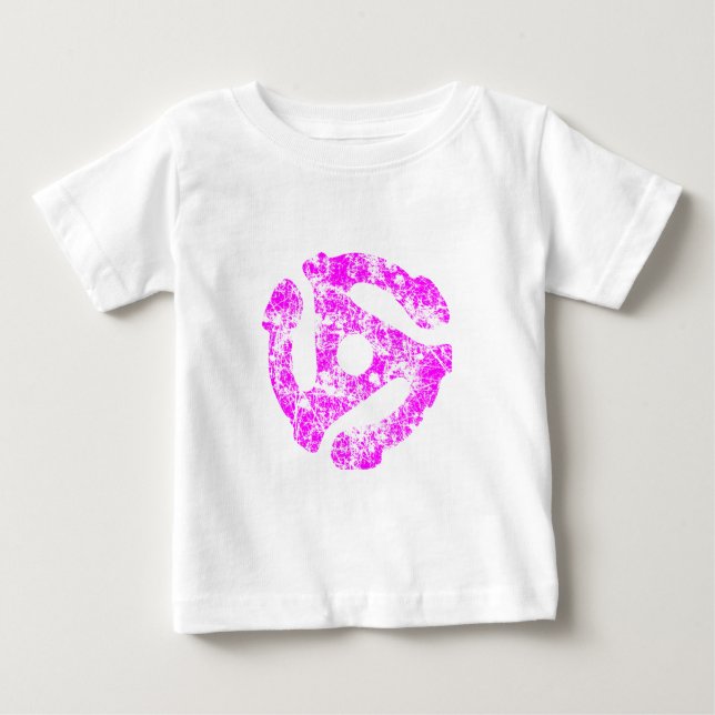 COOLA Retro Grunge 45-mellanrumsfack DJ T-shirt (Framsida)