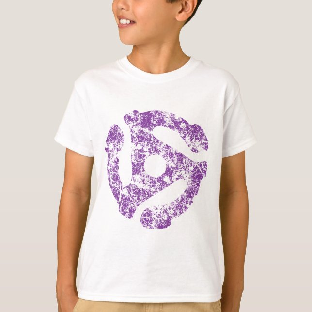 COOLA Retro Grunge 45-mellanrumsfack DJ Tee Shirt (Framsida)