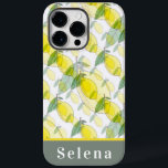 Coola Retro Gult Black Lemon Mönster<br><div class="desc">Det här söta telefonfodralet från retro Samsung har en roligt som upprepar mönster med citroner och grönt löv med svart trim. Perfekt för någon som kärlek citroner eller som har färg som gult. Anpassa det här söta telefonärendet med ett citrustema och lägg till ditt namn grund i fodral.</div>