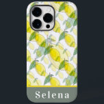 Coola Retro Gult Black Lemon Mönster<br><div class="desc">Det här söta telefonfodralet från retro Samsung har en roligt som upprepar mönster med citroner och grönt löv med svart trim. Perfekt för någon som kärlek citroner eller som har färg som gult. Anpassa det här söta telefonärendet med ett citrustema och lägg till ditt namn grund i fodral.</div>