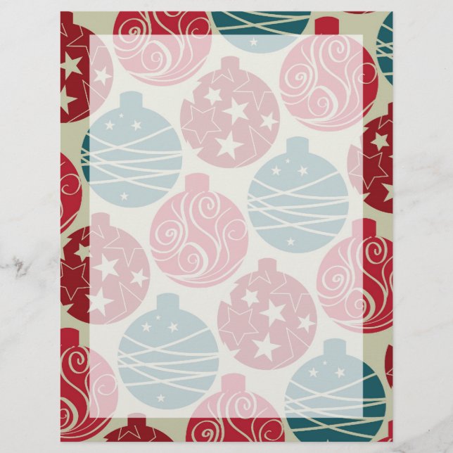 Coola Retro-julprydnadsföremål Röda blå presenter (Framsida)