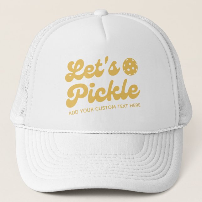 Coola Retro Låt oss Pickle Personlig Pickleball Keps (Framsida)