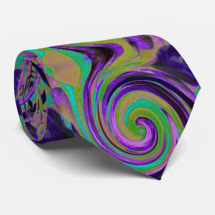 Coola Retro Lila och Chartreuse Liquid Art Swirl Slips