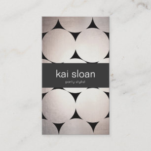 Coola Retro Mod Silver Circles Mönster Visitkort