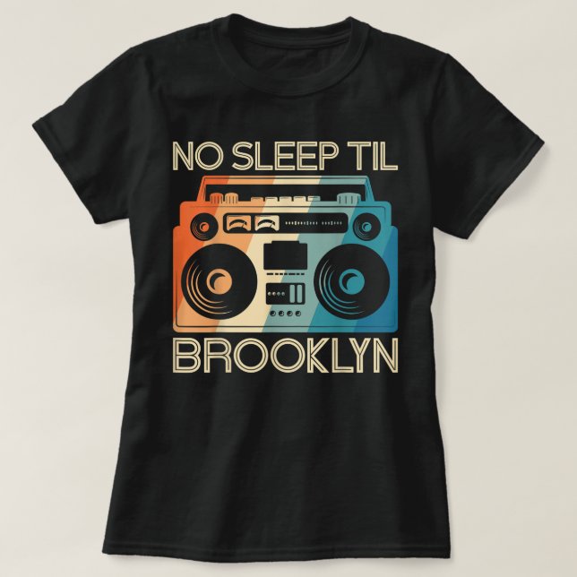 Coola Retro No Ssov Til Brooklyn, Old school Porta T Shirt (Design framsida)