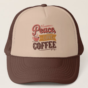 Coola retro-ordkonst kaffe keps