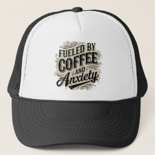 Coola retro-ordkonst kaffe keps