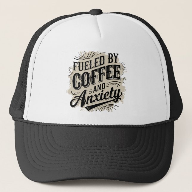 Coola retro-ordkonst kaffe  keps (Framsida)