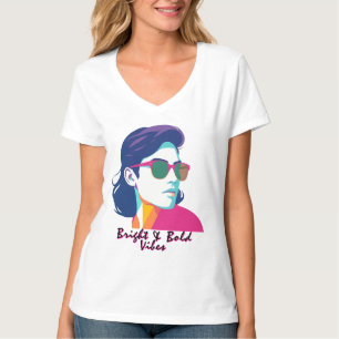 Coola Retro-popup-Porträtt T Shirt