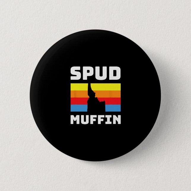 Coola Retro Resor Idaho Semester Potatis Spud Muff Knapp (Framsida)