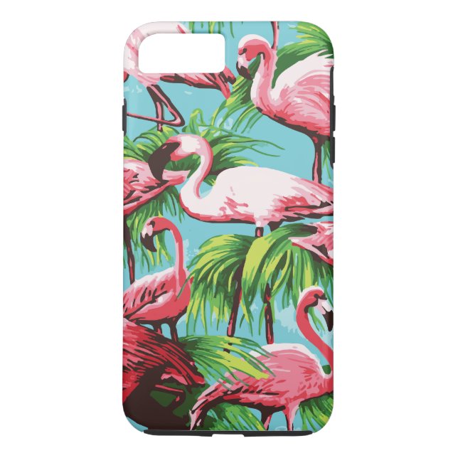 Coola Retro Rosa Flamingos Case-Mate iPhone Skal (Baksida)