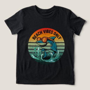 Coola Retro Shark with Sunglasses - Beach Vibes En T Shirt
