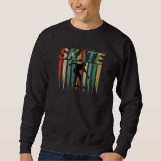 Coola Retro Skateboarder Skateboard Skateboard Ska Lång Ärmad Tröja