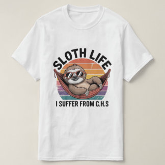 Coola Retro Sloth i Hammock - jag lider av C.H.S. T Shirt