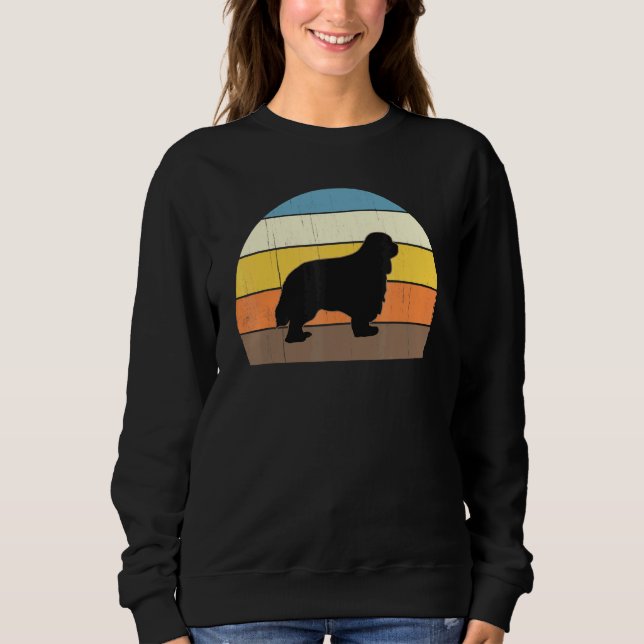 Coola Retro Solnedgång Cavalier King Charles Spani T Shirt (Framsida)