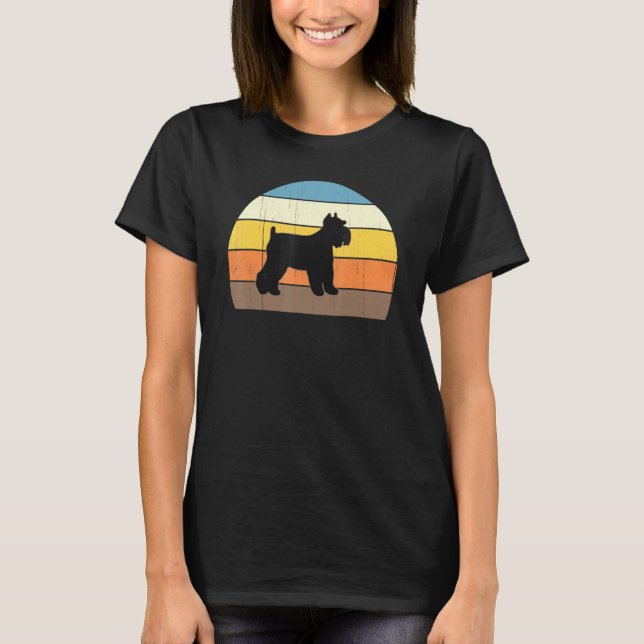 Coola Retro Solnedgång Miniature Schnauzers - Bra  T Shirt (Framsida)