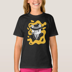 Coola Retro Stil Gangster Mobster Chef Cat Cigar B T Shirt