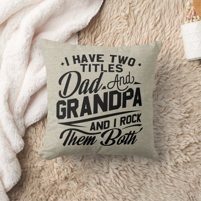 Coola Retro Stil Gift for New Grandpas Kudde (Filt)