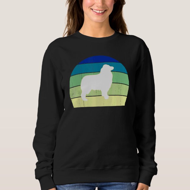 Coola Retro Sunset Australian shepherd Owner T Shirt (Framsida)