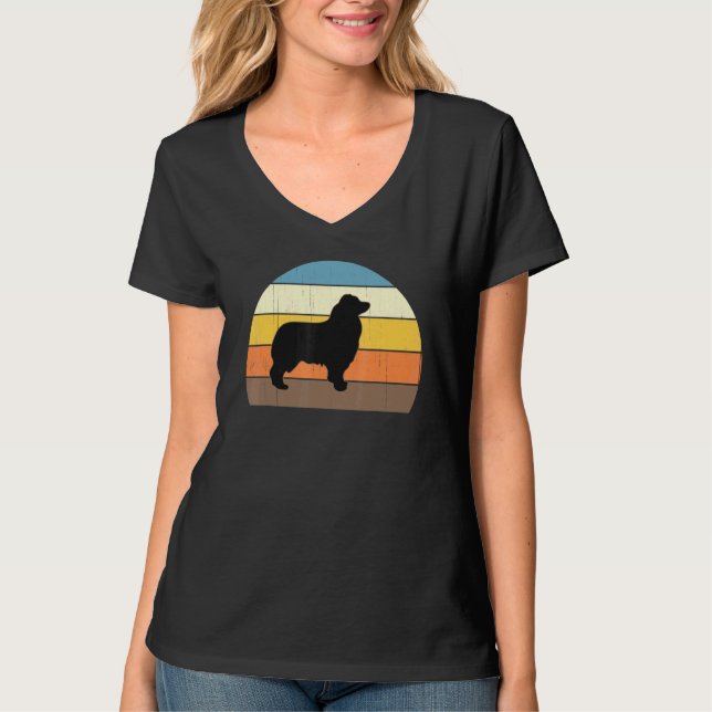 Coola Retro Sunset Australian shepherd - Underbar  T Shirt (Framsida)