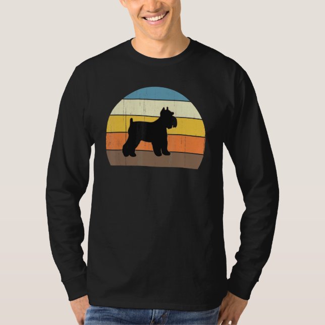 Coola Retro Sunset Miniature Schnauzers - Underbar T Shirt (Framsida)