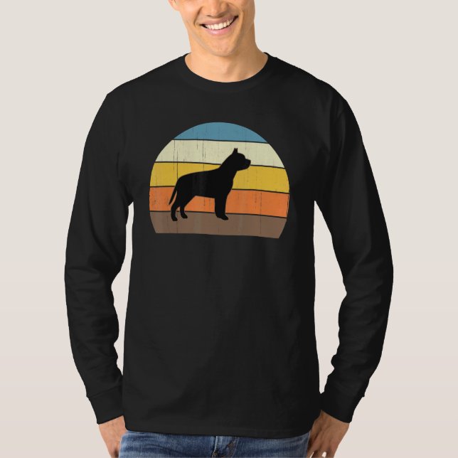 Coola Retro Sunset Pit Bulls (punktuppställning) - T Shirt (Framsida)