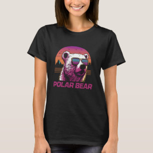 Coola Retro Sunset Sunglass Polar Bear T Shirt
