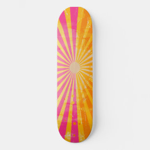 Coola Retro Sunshine Rosa and Orange Skateboard