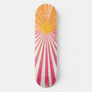 Coola Retro Sunshine Rosa and Orange Skateboard