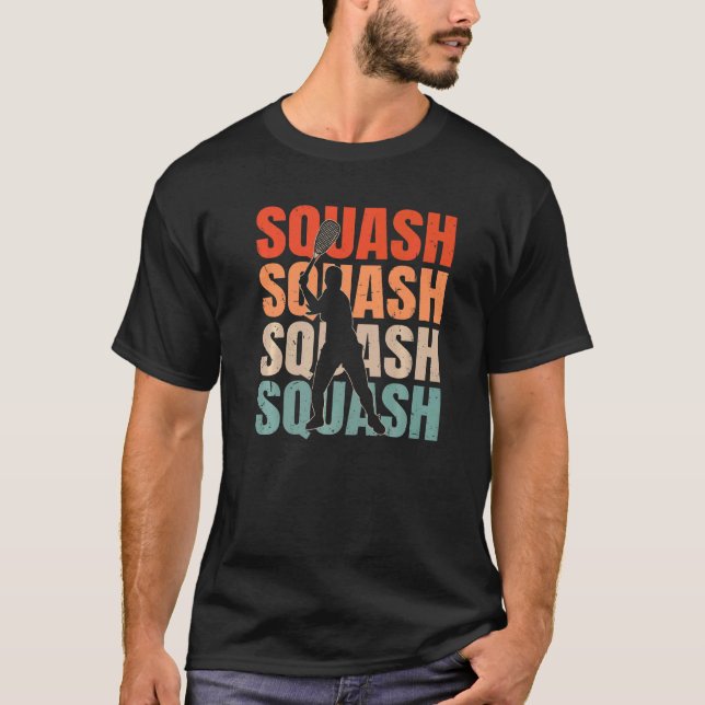 Coola Retro Text Silhouette Squash T Shirt (Framsida)