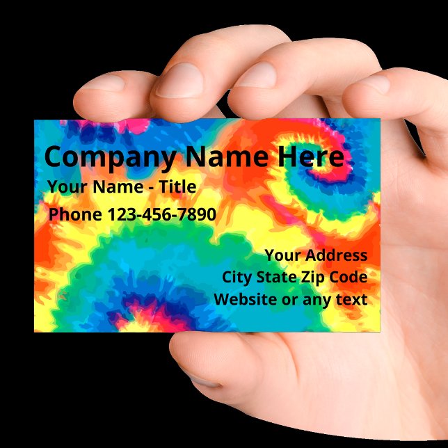 Coola Retro Tie Dye Mönster Visitkort (Skapare uppladdad)
