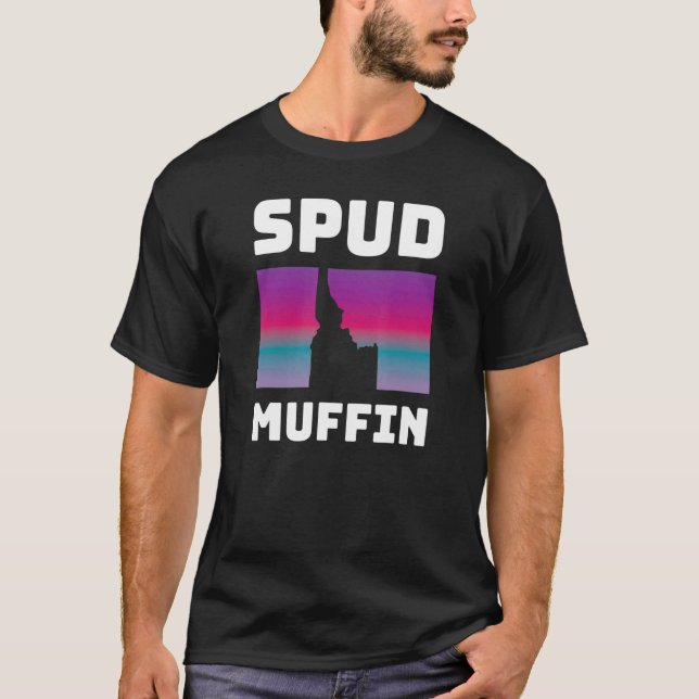 Coola Retro Travel Idaho Vacation Potatis Spud Muf T Shirt (Framsida)