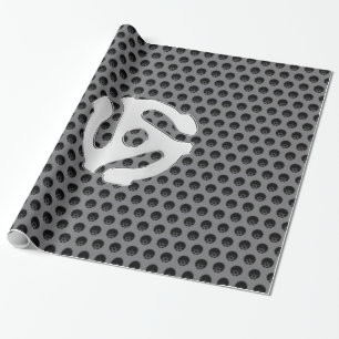 COOLA Retro Vintage Silver Chrome som 45 DJ-mellan Presentpapper