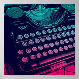 Coola Retro Vintage TypeWriter Popup Art Poster
