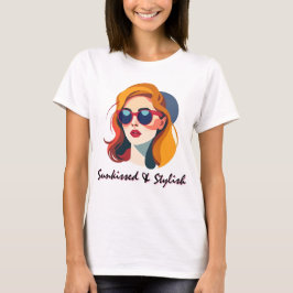 Coola Retro Woman Porträtt T Shirt