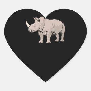 Coola Rhino Premium Hjärtformat Klistermärke