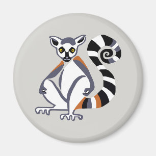 Coola-Ring-stjärtad LEMUR - Primat - Madagaskar Magnet